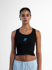 Stitched Black Tank Top