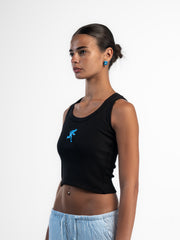 Stitched Black Tank Top